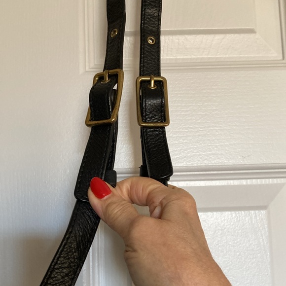 Vintage and rare Elliott Lucca black and silver crossbody leather bag - Picture 4 of 9